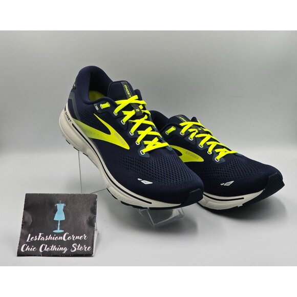 Brooks  Ghost 15 Men's Navy Blue Green Mesh Neutral Running Shoe Size 13 2843 - Picture 11 of 16